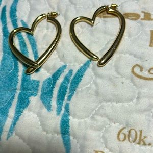 Gold Heart earrings never worn